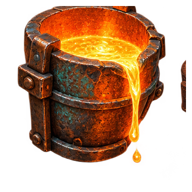 molten crucible