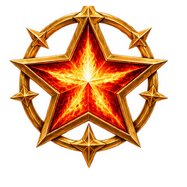 Golden flame star