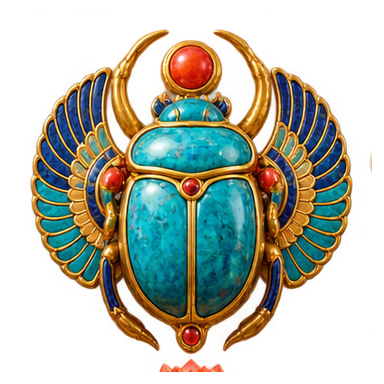 Blue scarab